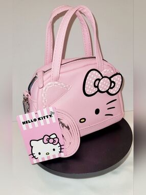 Hello Kitty Kids Pink Bow Handbag and Cap Set